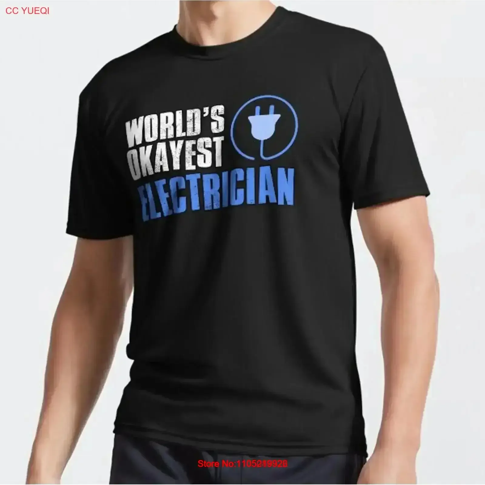 

Worlds Okayest Electrician Funny Jokes Active T Shirt vintage Washed streetwear fashion Stylish designer clothes Versatile