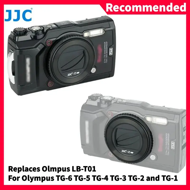 JJC أوليمبوس LB-T01 غطاء العدسة السيارات ل TG-6 TG-5 TG-4 TG 6 TG-2 TG-3 TG1 كاميرا الغوص القوية