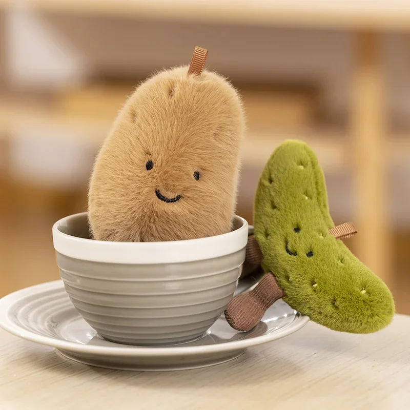 귀여운 감자 봉제 장난감, 새콤 오이 인형, 봉제 야채 장난감, 어린이 아기 생일 선물, 발렌타인 부활절, 10 cm, 26cm