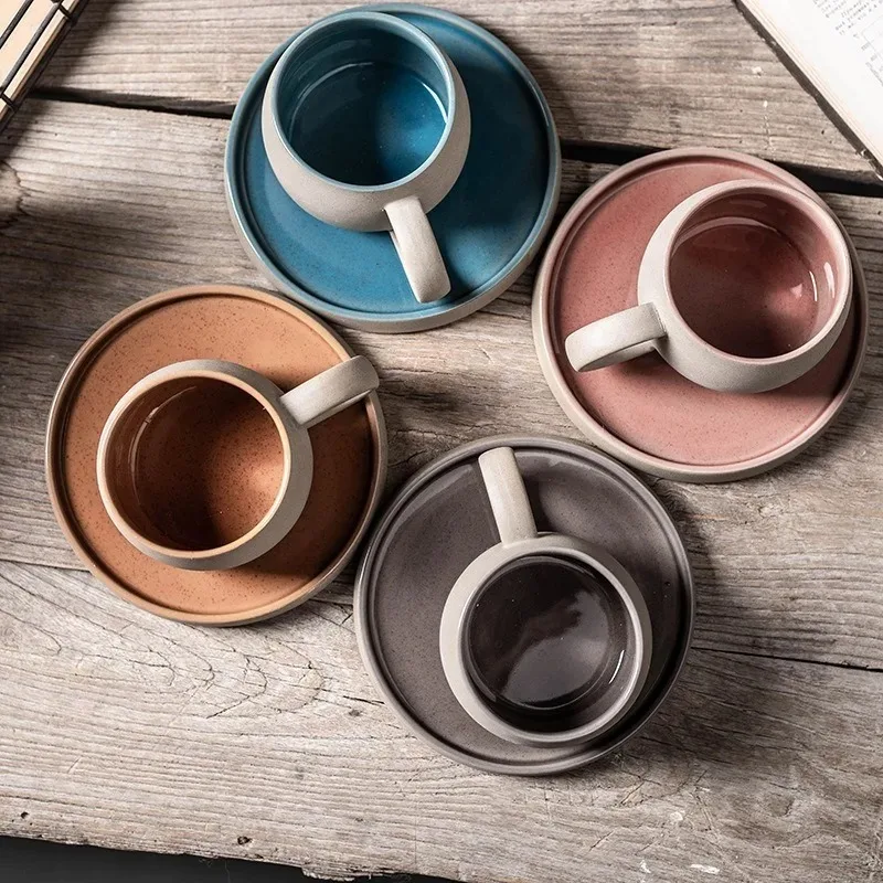 Ceramic Coffee Cup Set Japanese-style Exquisite Afternoon Flower Tea Cup Hotel Upscale Restaurant Coffee Cup