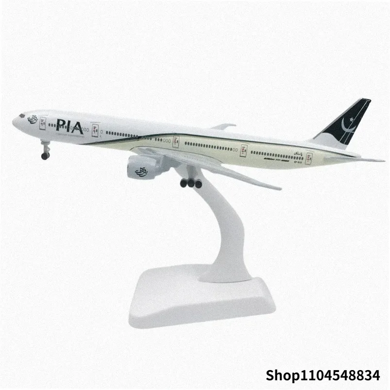 20cmのダイキャスト製金属製b747プロトタイプ航空機モデル。着陸装置付きで、展示台としても使用可能。コレクション用のおもちゃ、インテリア、ギフトに最適。
