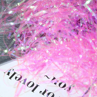 Candy Silk Fantasy Lafite Grass 3mm Transparent Colorful Lafite Paper Gift Box Filler Hand Carrying Gift Bag Decoration 10-200g