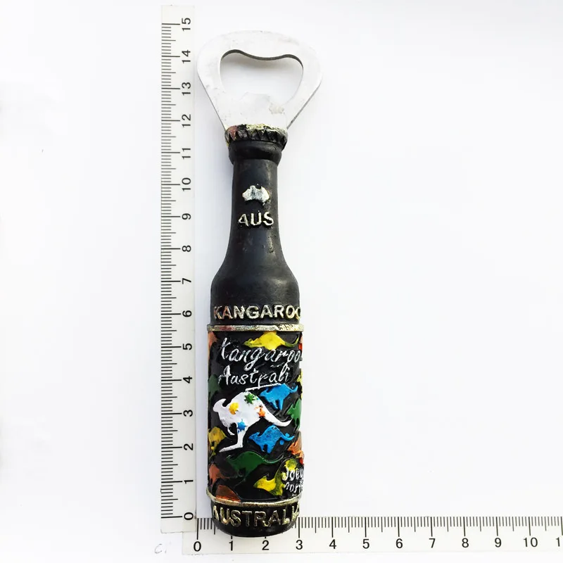 Australia Tourist Souvenir Magnetic Refrigerator Sticker Bottle Opener - Various Parts of Australia Design