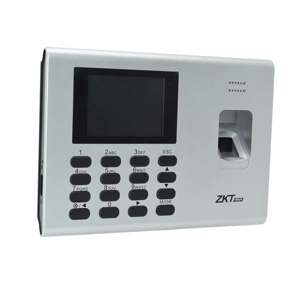 008 ZK K40 Linux System TCP IP USB SSR Biometric Fingerprint Time Attendance With Built In Battery