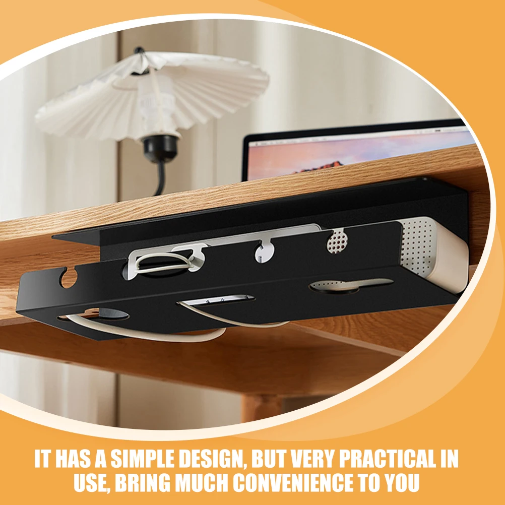 

Under Desk Cable Management Tray for Cord Organizer Power Strip Holder Desktop Wire Management Solution Cable Tray Under Desk