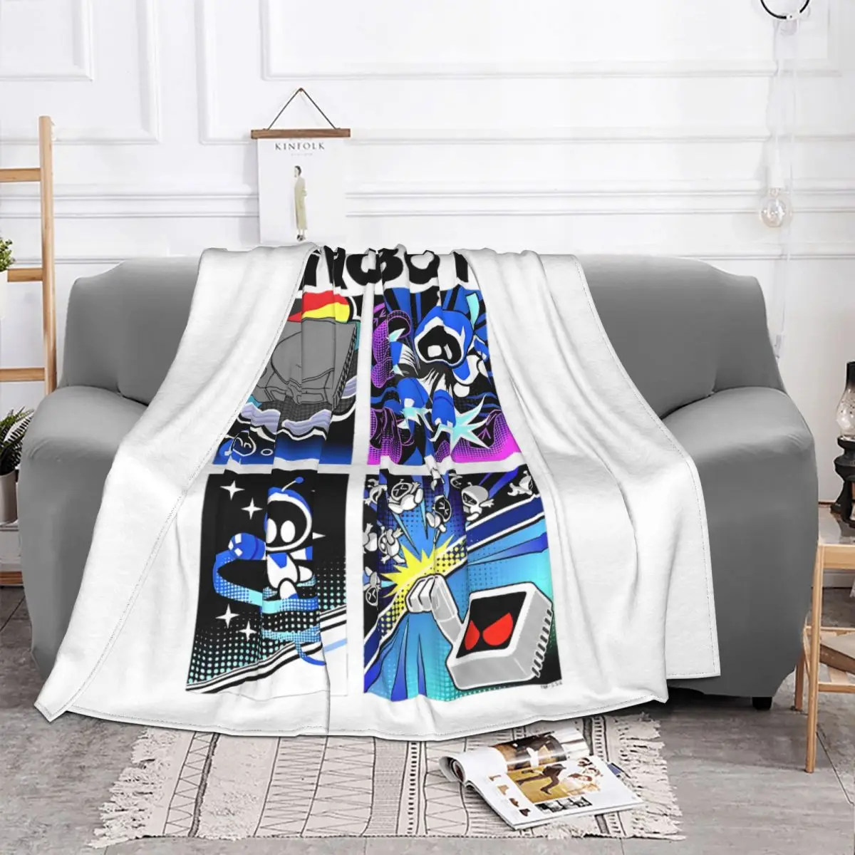 Astrobots Rescue Mission Space Warrior Blanket Fleece Decoration Portable Super Soft Throw Blankets for Home Couch Bedspread