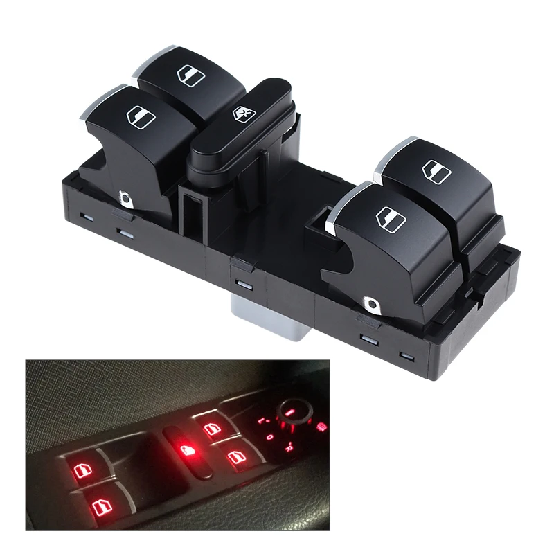 New Power Window Switch For VW Touran Tiguan Passat B6 B7 CC Golf Mk5 MK6 Jetta III AMAROK 5ND959857 5K4959857 5ND959855