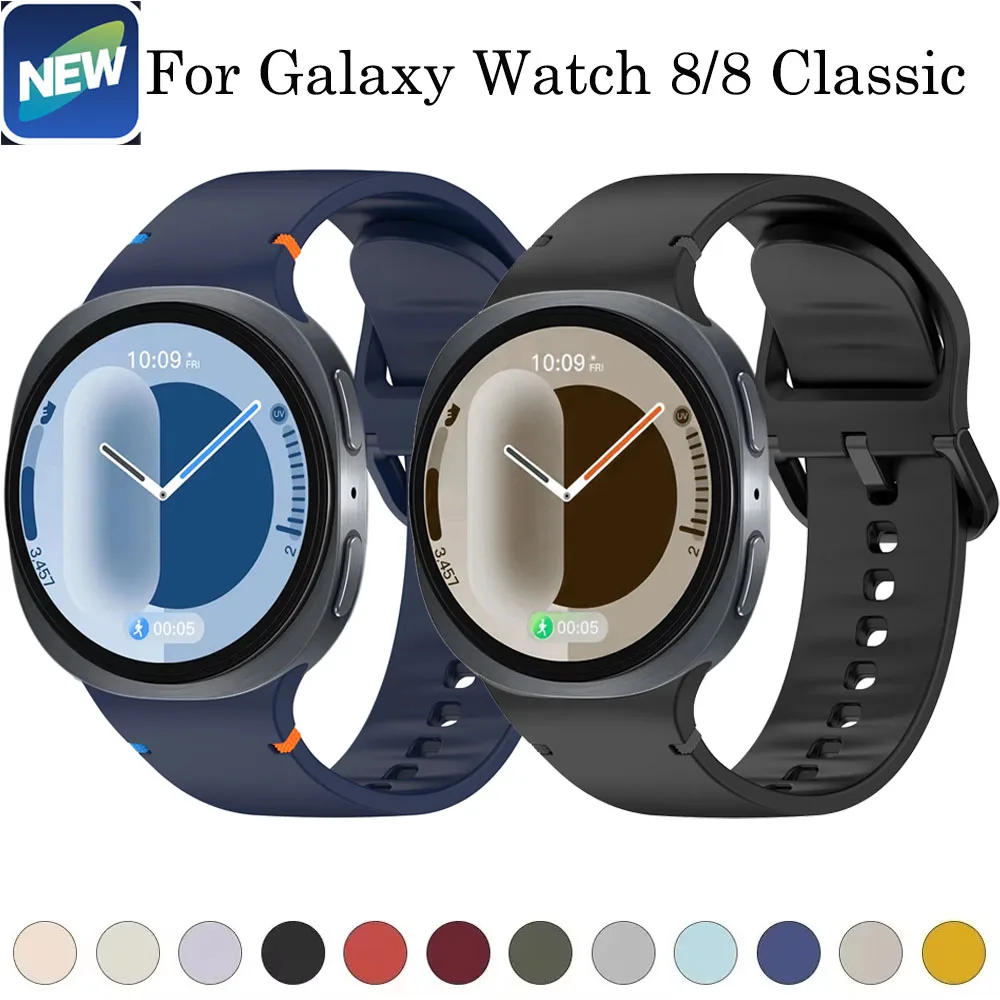 Offizieller Silikon-Watchbanbd für Samsung Galaxy Watch 8 40 mm 44 mm 1:1 Sport-Armband-Armband Galaxy Watch 8 Classic 46 mm Gürtel
