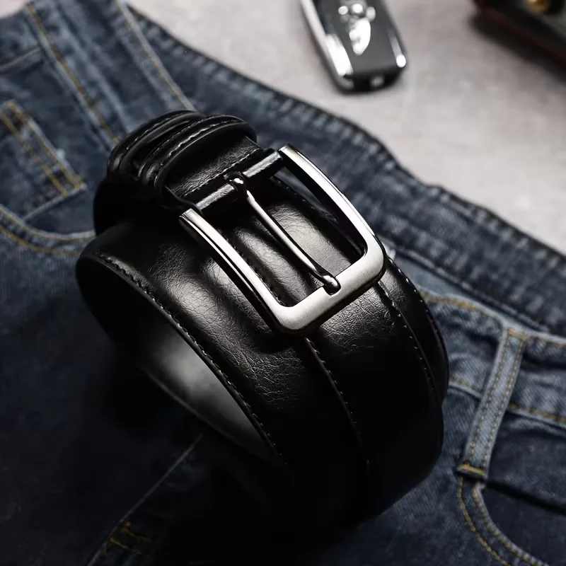 New High quality men's belt casual fashion business luxury brand belt Jeans Versatile Decorative Belt for men image 4