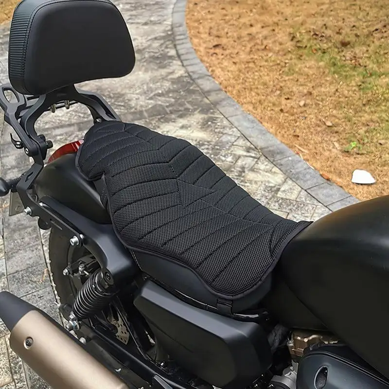 1pcs Motorcycle Seat Cushion Sunscreen Motorcycle Air Seat Pad Waterproof Breathable Double Seat Cushion For Riding Accessories