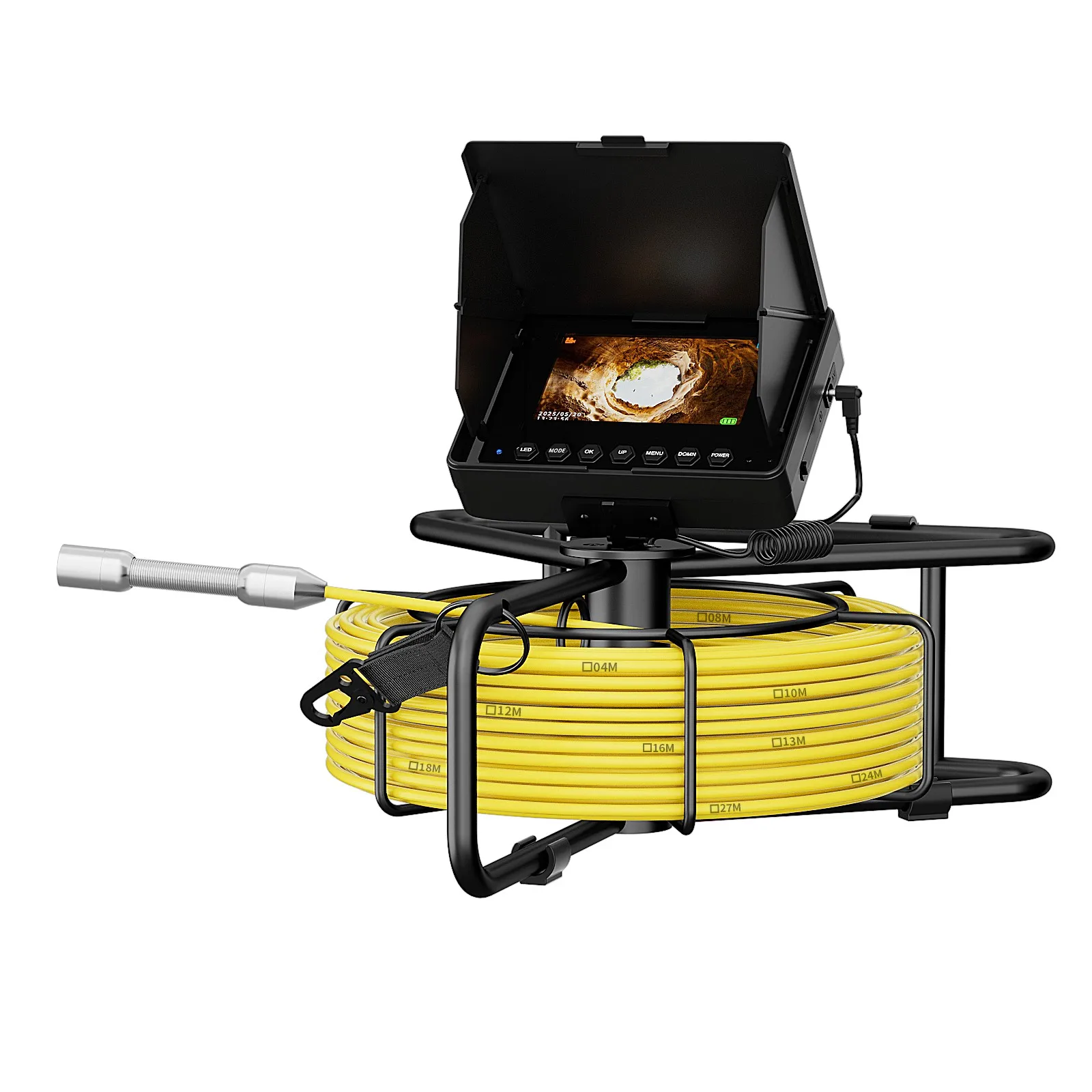 

17mm Sewer Pipe 30M 4.3 Inch DVR 16GB Card IP68 Industrial Drain Pipeline Endoscope Cam