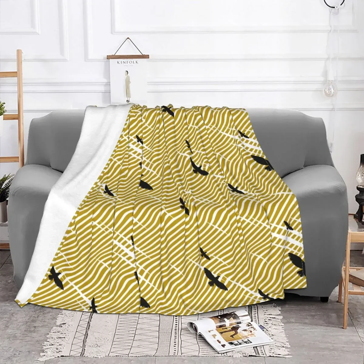 Bird Eagle Animal Blankets Fleece Textile Decor Cute Multi-function Soft Throw Blankets for Sofa Car Bedding Throws