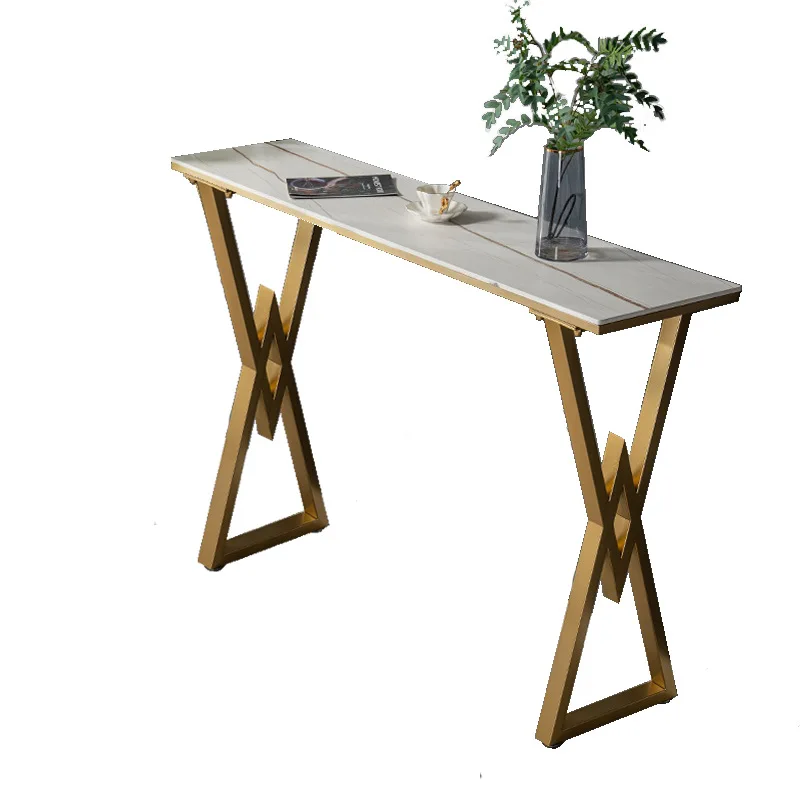 

Modern slate marble bar table creative home wall table bar milk tea shop, bar table and chairs