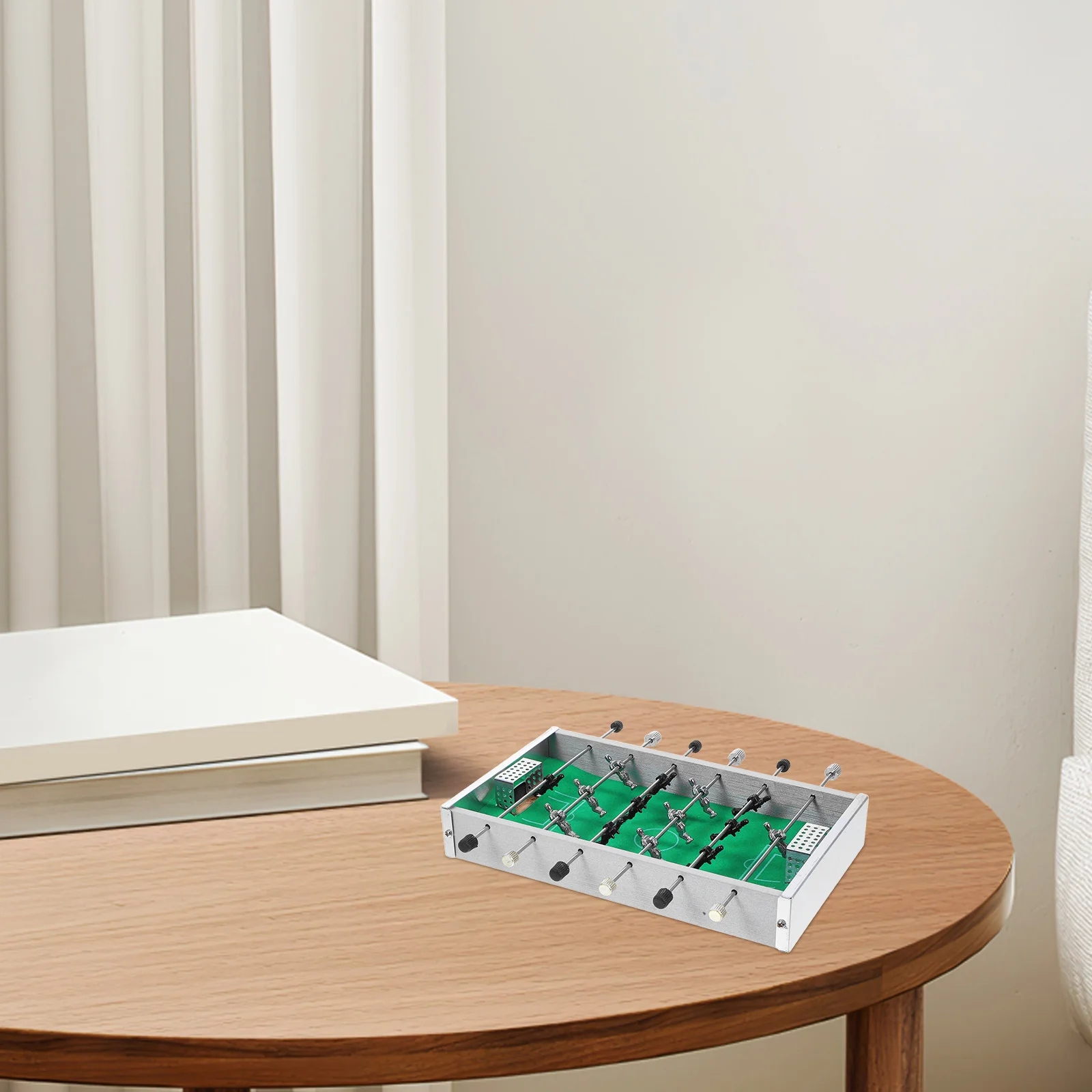 

European Tabletop Football Interactive Parent-Child Bonding Soccer Skill Development Compact Portable Wooden Alloy Construction