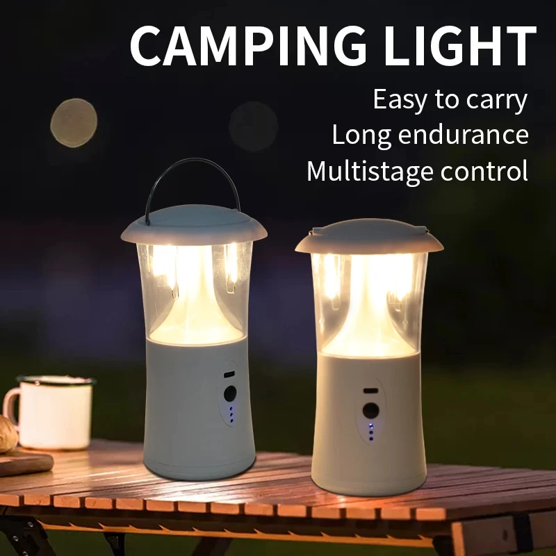 New Tungsten Outdoor Rechargeable 12 LED Portable Emergency Camping Lantern with 3 Modes for Outdoor Hiking Tent Handing Lights