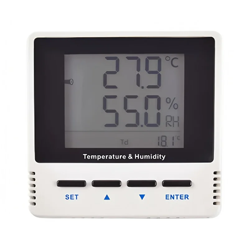 RS485 Temperature And Humidity Sensor Transmitter , Calibration Buzzer, Dew Point Display, Network Port Switch Output Available