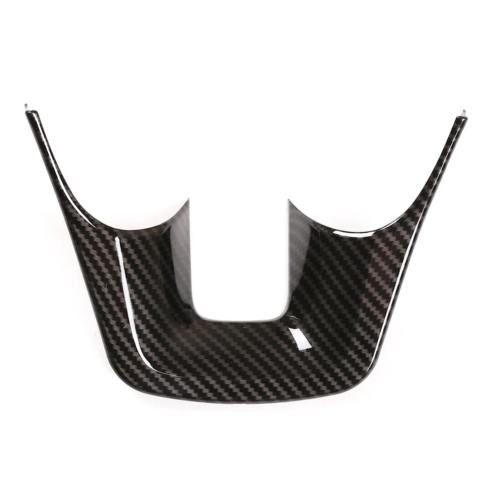 Interior Trim Steering Wheel Cover Easy Installation Accessories Car For Toyota For Fortuner 16-22 Carbon Fiber Pattern ABS