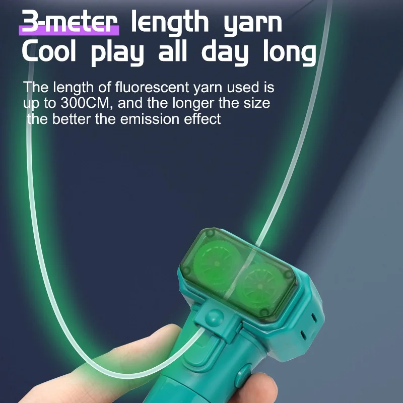 Portable Handheld Rope Launcher - Luminous /Glow in The Dark，Stress Relief & Fun Game，Kids Party Gift，Light Toy String