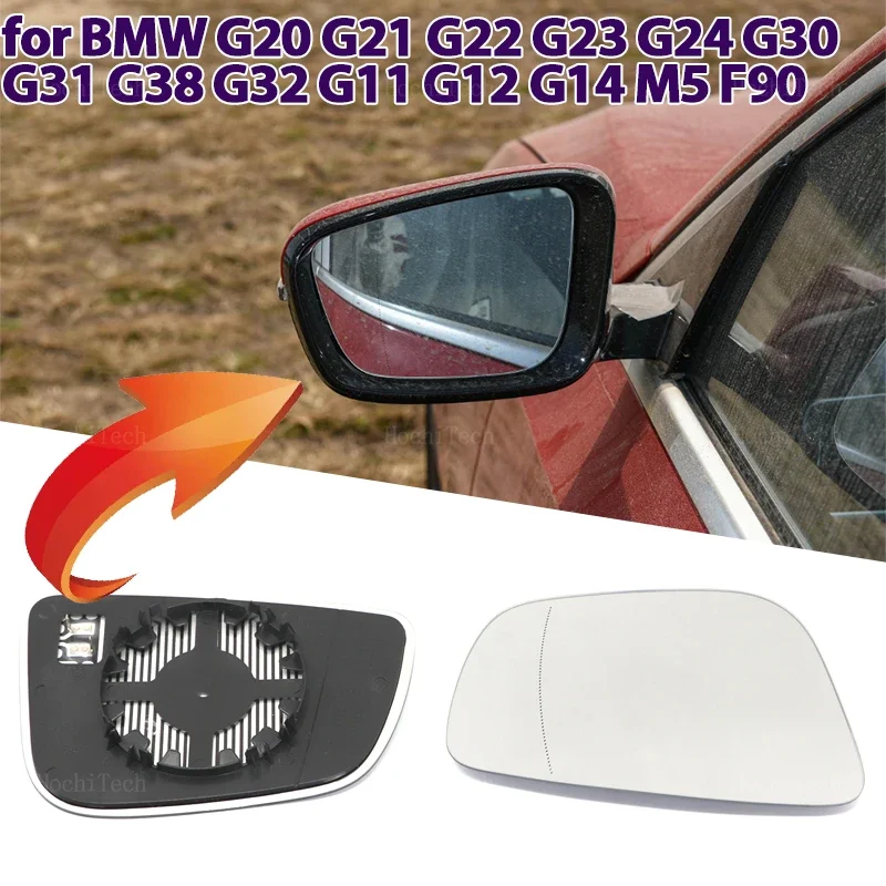 

Left&Right Side Heated Wing Mirror Glass Wide Angle Rearview Mirror for BMW G20 G21 G28 G22 G24 G30 G38 G32 G11 G12 G14 G15