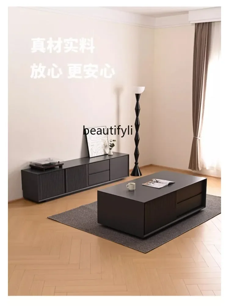 

zxqModern Simple TV Cabinet Living Room Solid Wood Floor-Standing Film and Television Cabinet Simple Modern Home furniture