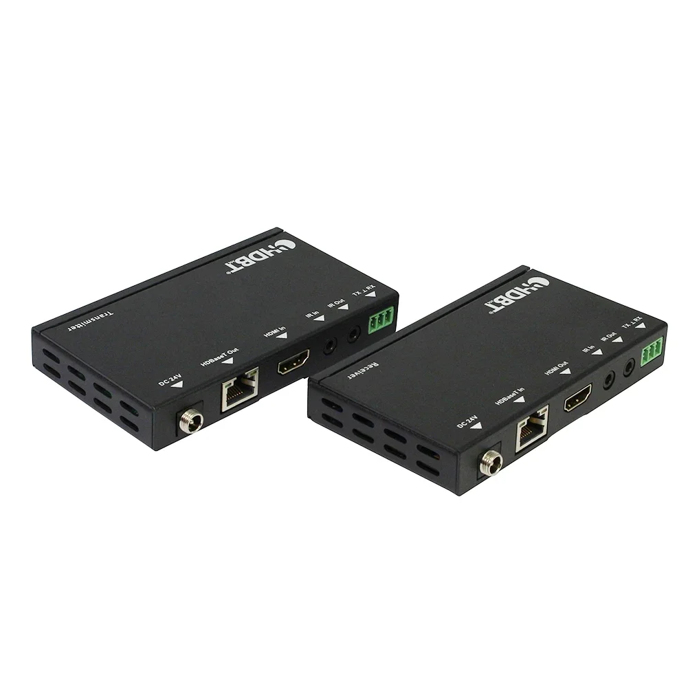 HDbaset HDMI Extender Over Single 70m CAT6) With IR Support POC, RS232 4k@60hz 4:2:0 10.2Gbps