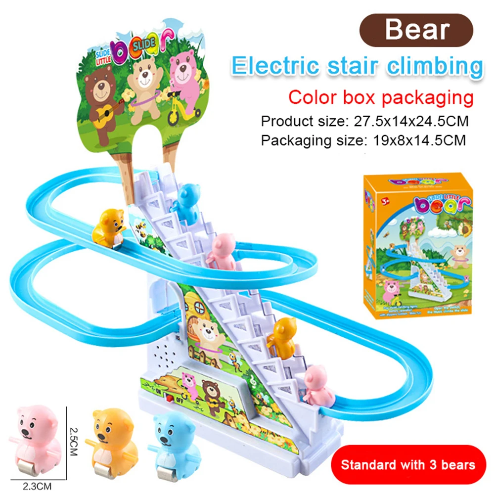 Electronic Duck Climbing Stairs Track, Slide Pets, Brinquedos com Luz, Música, Brinquedos Educativos para Meninos e Meninas, Presentes de Aniversário