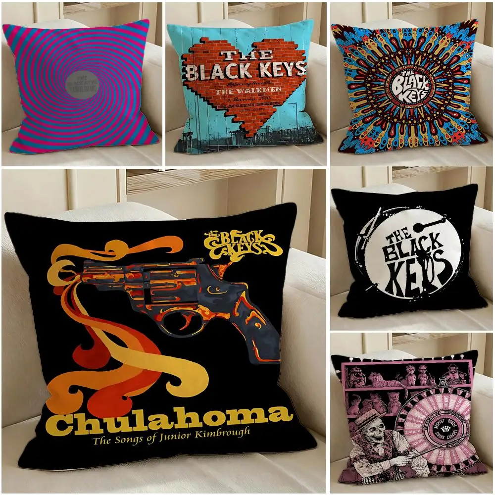 The Black Keys Cushion Cover Pillow Short Plush Warm CreamStylel Cushion for Living Room Bedroom Sofa Ideal for Gifting