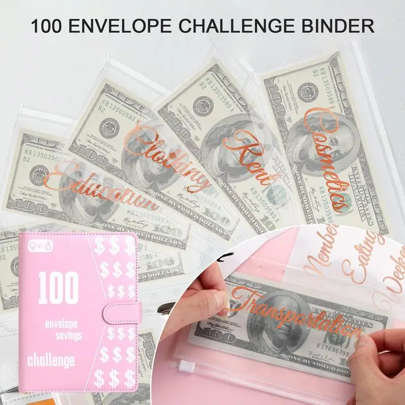 مغلف مخطط الميزانية كتاب ، أظرف المال للادخار ، الموثق التحدي ، 100 صفحة