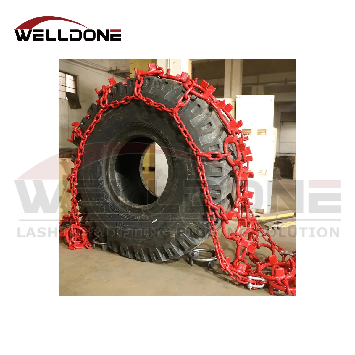Alloy Steel Heavy Duty Forestry Skidder Multi Ring Tire Protection Snow Chain