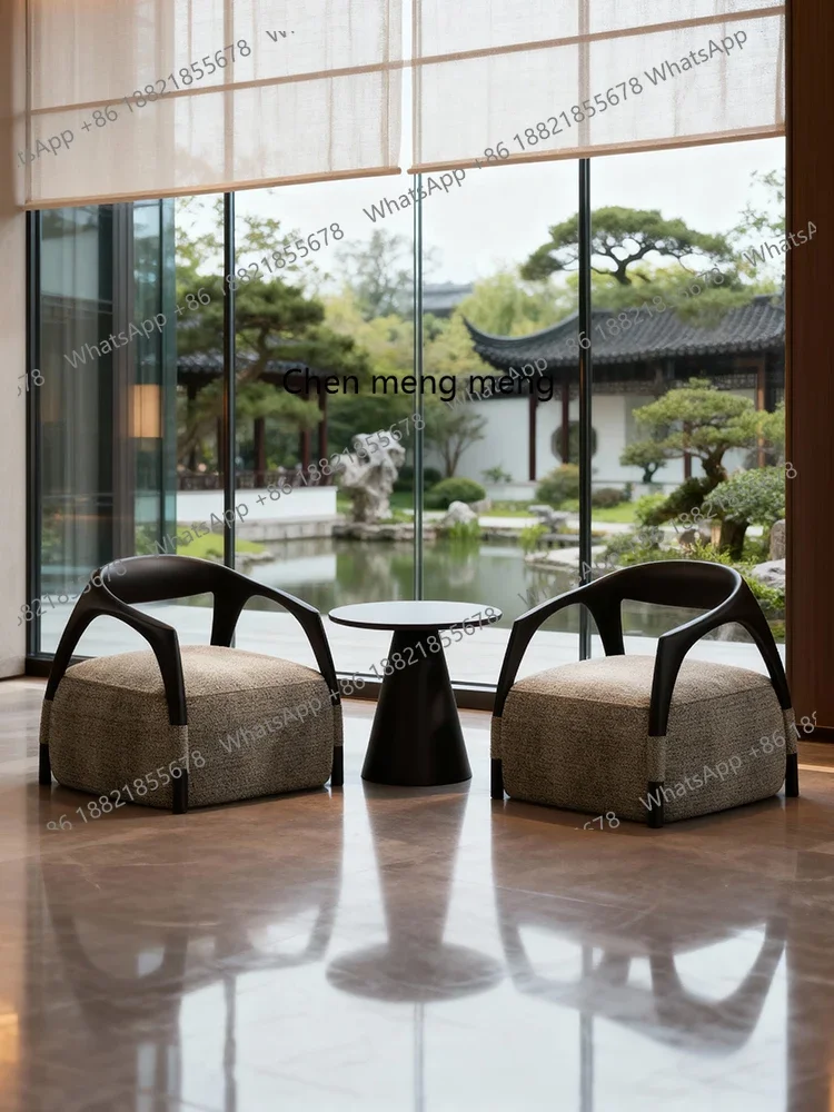 Negotiation table New Chinese Zen Hotel Clubhouse Tea House Lobby Rest Area Reception Sofa