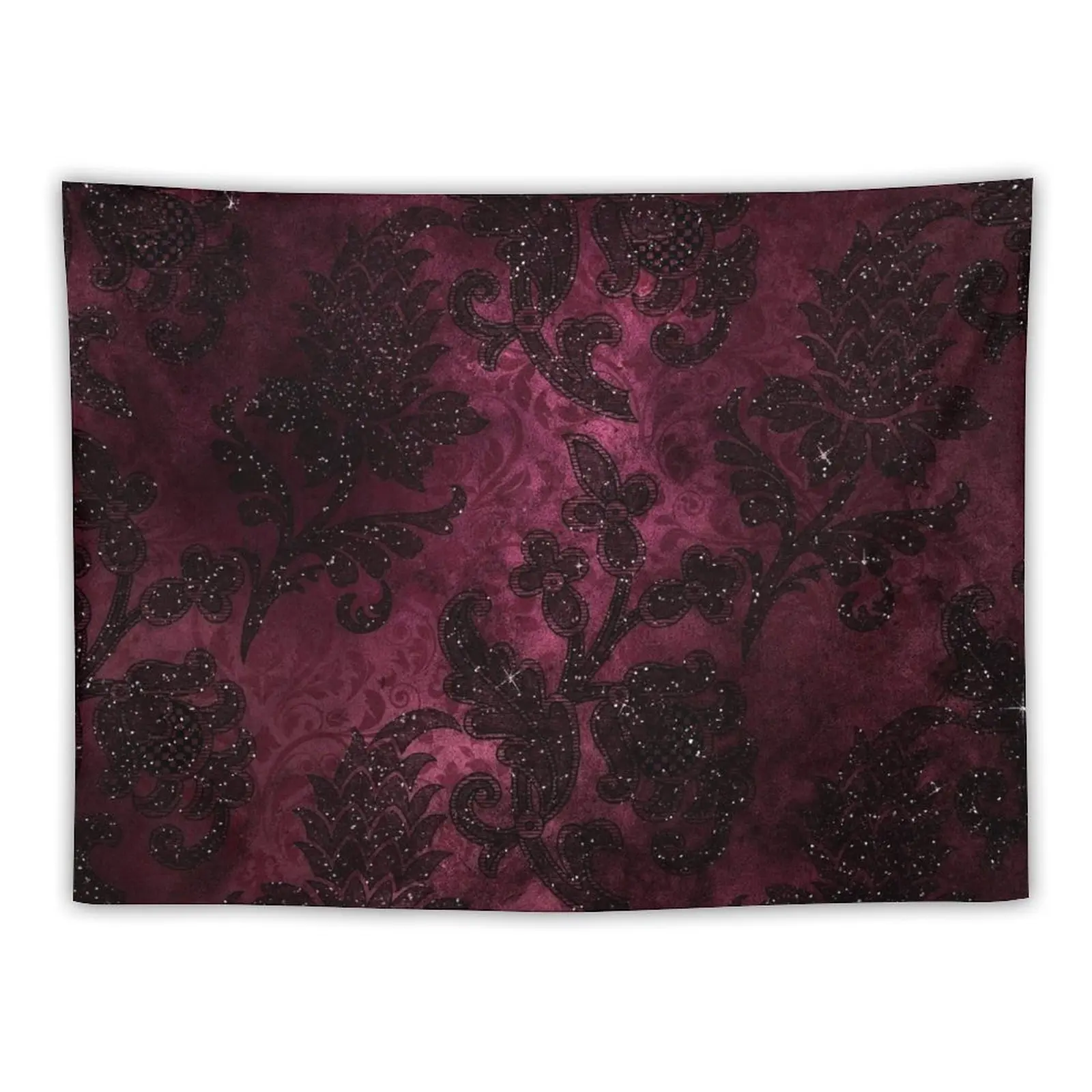 

Vintage Glamour Burgundy Damask Tapestry Cute Decor Wall Decorations Outdoor Decor Bedroom Decor Aesthetic Tapestry