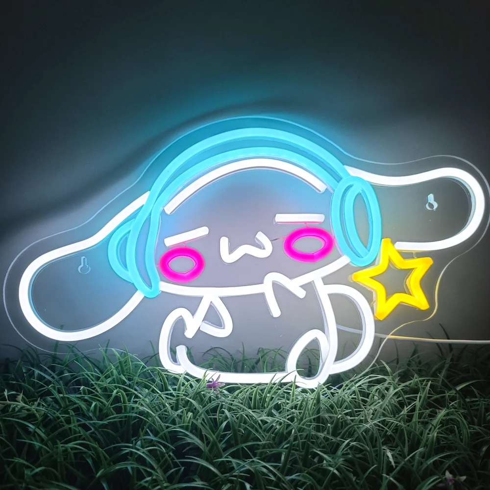 Sanrio LED Neon Sign USB Powered Multi-Color Wall Hanging Light for Bedroom Home Decor Kawaii Anime Neon Sign for Girl's Room