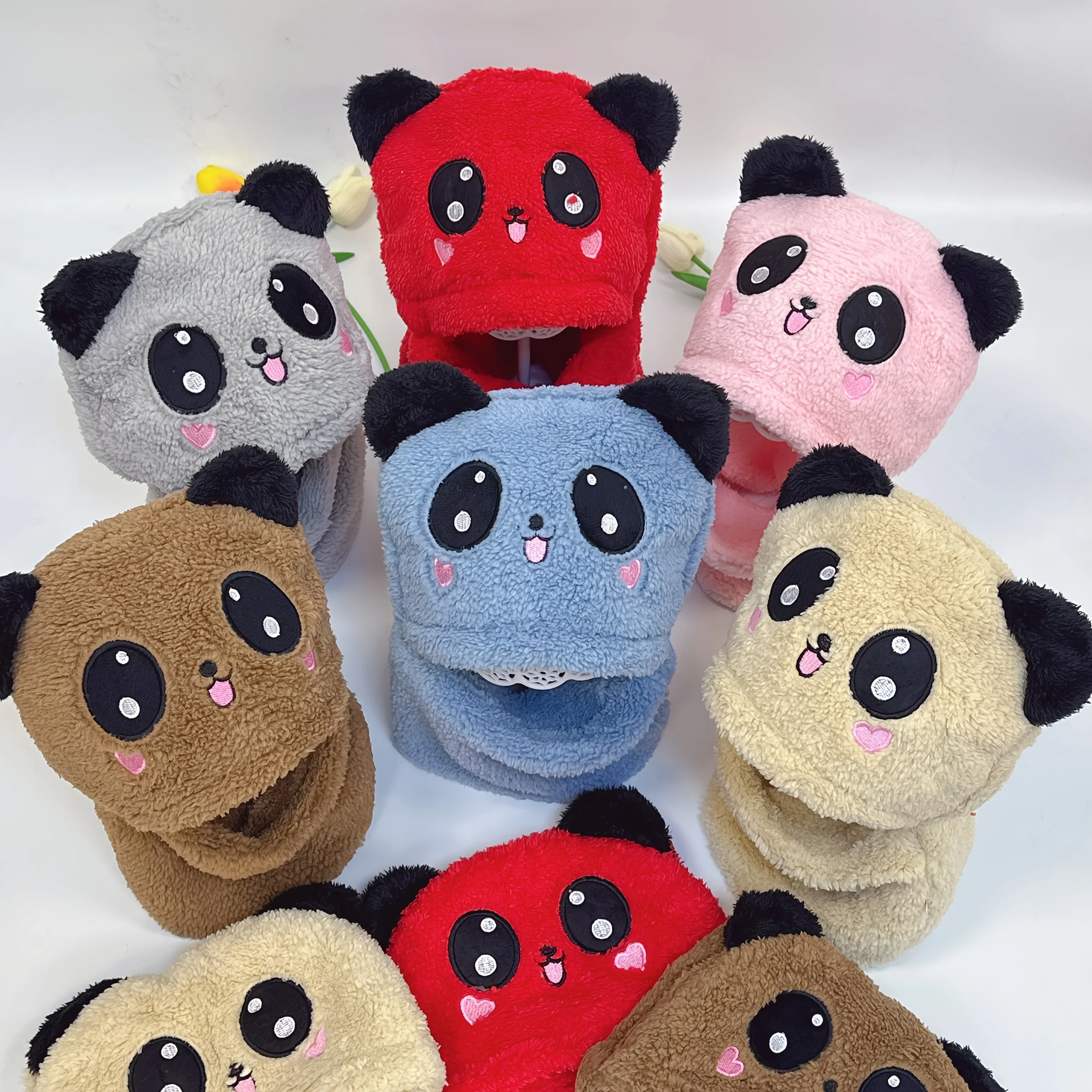 1/2/4PCS Cute Panda Design Soft Warm Knitted Cap Hat Good Quality Kids Beanie Autumn Winter for Toddler Boy Girl Daily Wear