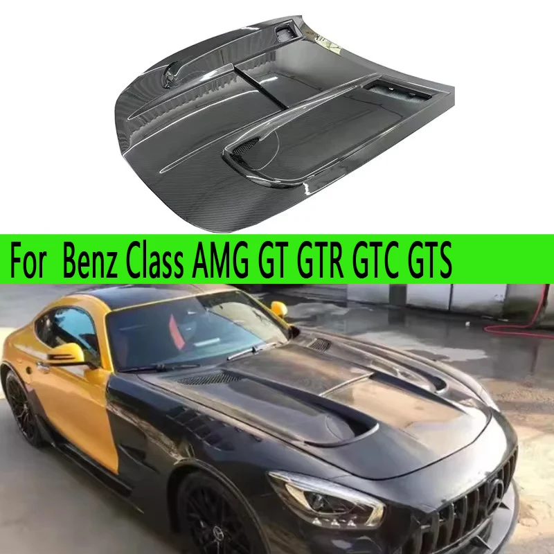 

For Mercedes Benz Class AMG GT GTR GTC GTS Carbon Fiber Hood Engine Cover Hood Car Headliner Hood Cover 2015-2018 body kit