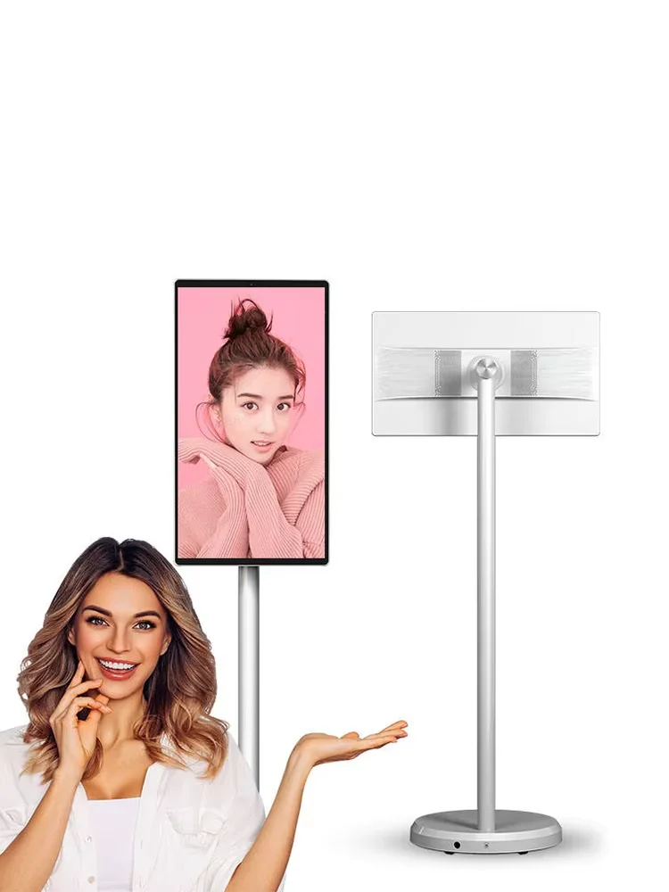 

21.5 Inch Android Smart Tv with Rotatable Touch Screen, Android 13 Tablet on Movable Stand, 6G+128G Memory 4K Camera Entertain