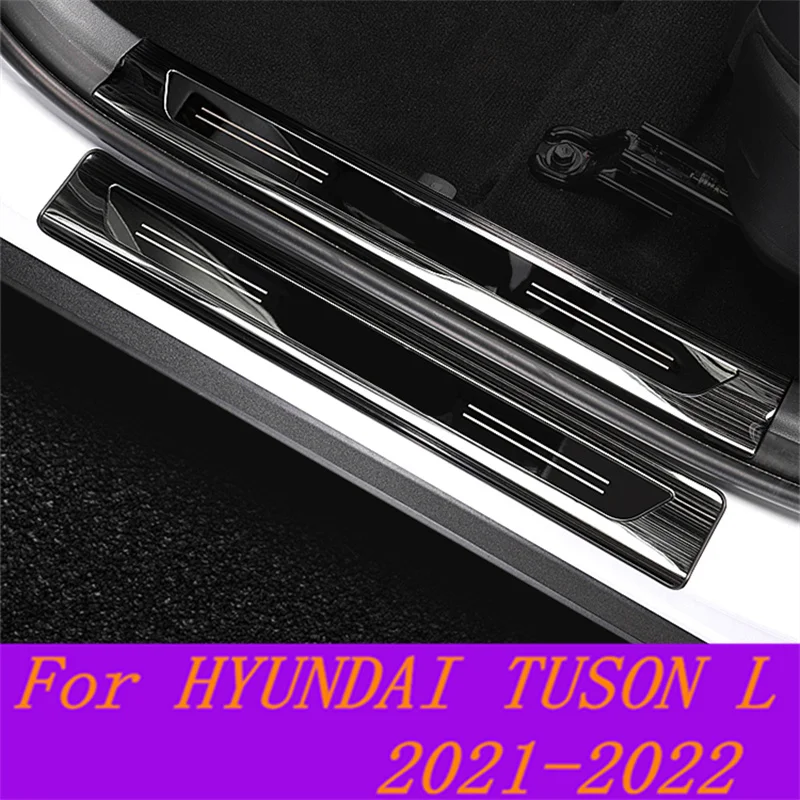 

For HYUNDAI TUSON L 2021 2022 door sill bar trunk rear guard plate welcome pedal for interior and exterior trim high quality