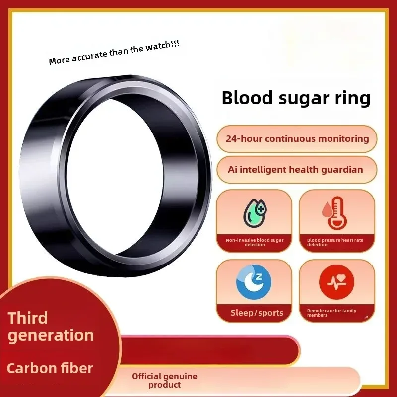 X03 Углеродное волокно Высокоточный сахар Смарт-кольцо Сердечный ритм Автоматический мониторинг 24-часовой браслет для сна X03 Углеродное волокно Высокоточный сахар Смарт-кольцо Сердечный ритм Автоматический мониторинг 24-часовой браслет для сна