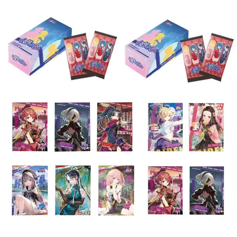 Goddess story collection card box WanBao beautiful girl MP SSP dazzle card rare tri fold cards charming figure acg sexy card