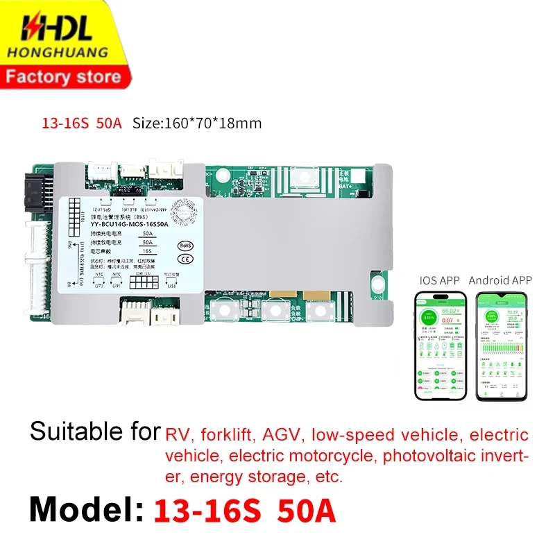 

3S-25S Smart BMS литиевая плата защиты аккумулятора LiFePo4 Система управления аккумулятором с Bluetooth RS485 для мотоцикла Ebike