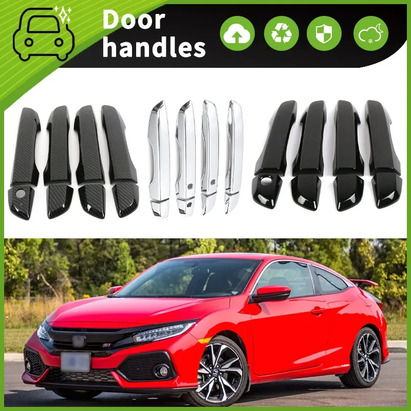 

for Honda civic 2016-2021 Styling Stickers Decoration Chrome Door Handle Cover Refit Car Accessories car sticker decorations