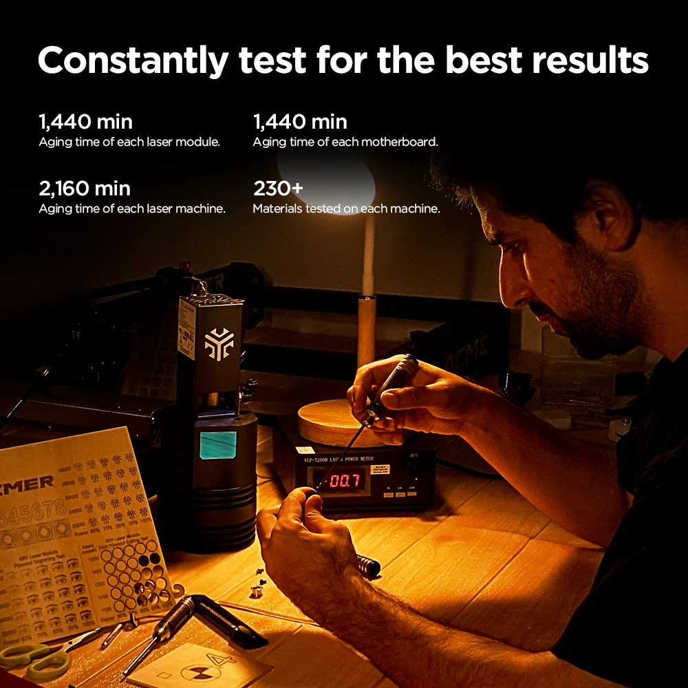 ACMER P2 20W lasergraveerder snijmachine Automatische Air Assist Ondersteuning APP wifi CNC CO2 Hoge snelheid lasersnijmachine Hout