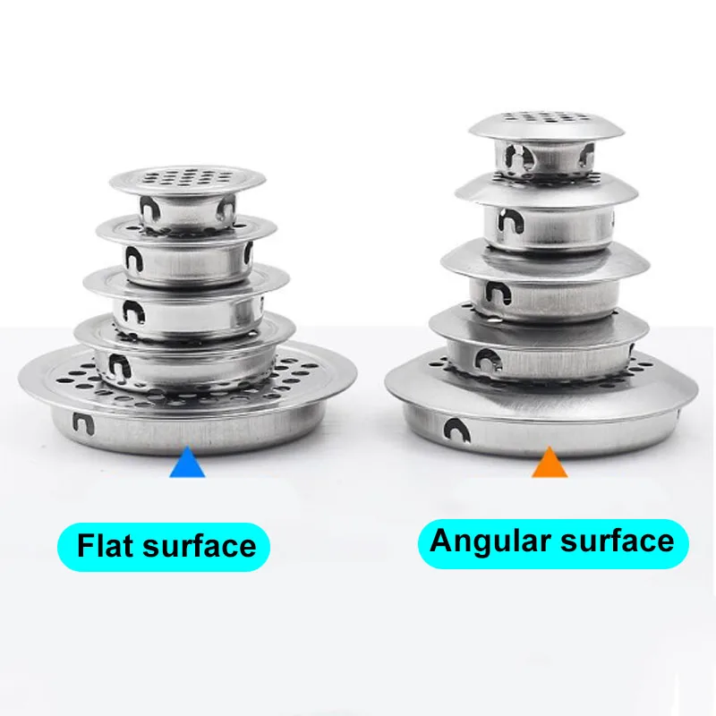 5Pcs สแตนเลสสตีล Air Vent ตู้ตกแต่ง Respiradero รอบระบบระบายอากาศ19/25/29/35/53มม.