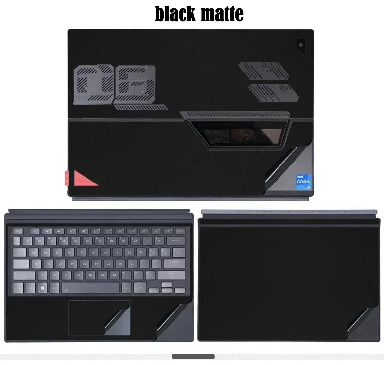 ملصق جلدي لجهاز ASUS ROG Flow Z13 GZ301 GZ301Z GZ301ZE 2022-2025 مقاس 13.4 بوصة (2 في 1) غطاء حماية للكمبيوتر المحمول وغطاء جلدي للشارات