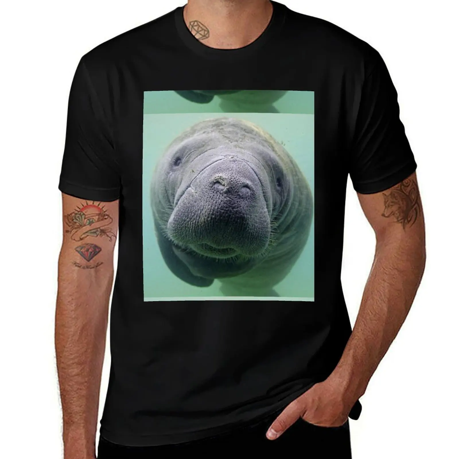 

Manatee T-Shirt t shirt for man 100 percent cotton t shirt man casual