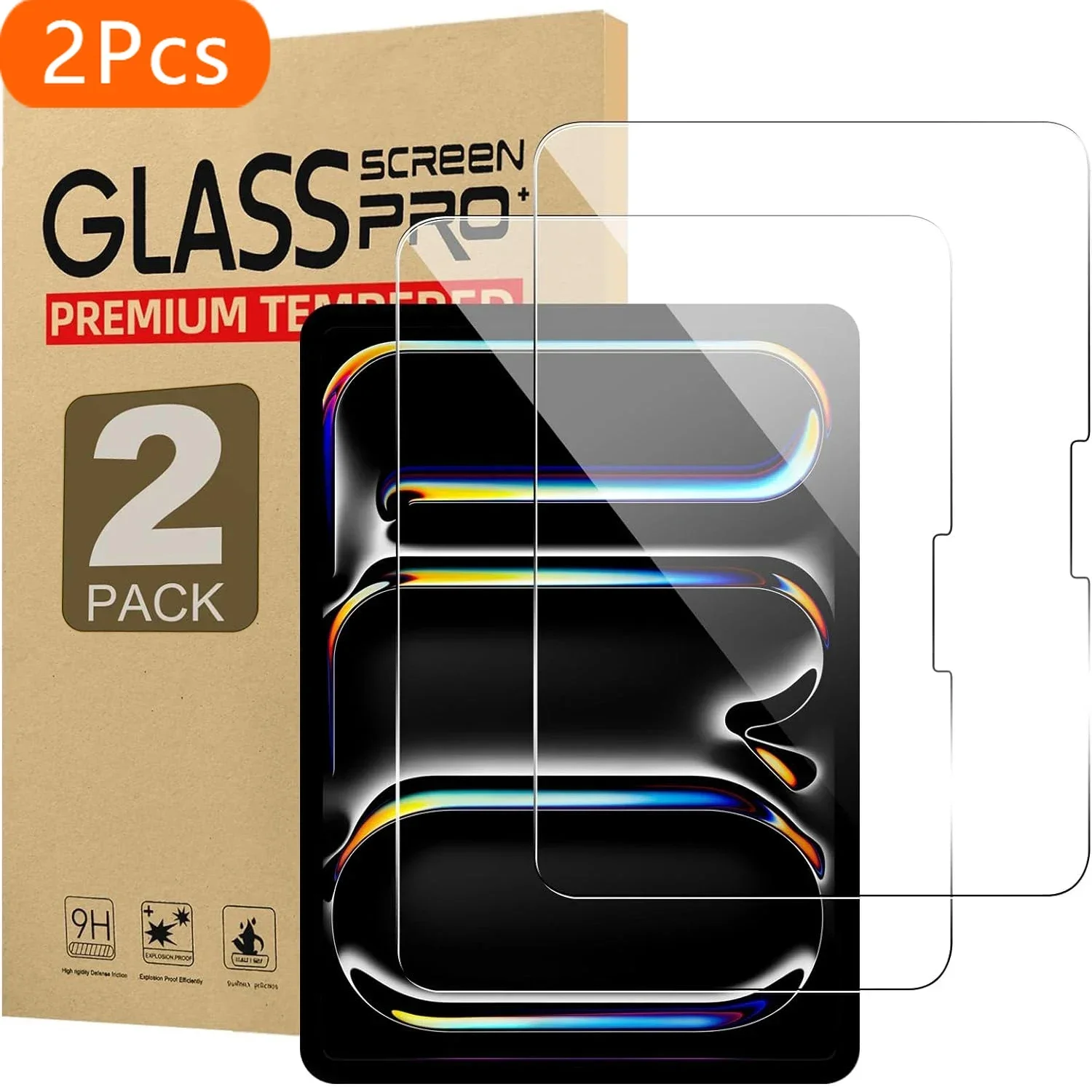 

2pcs Tempered Glass Screen Protector For iPad Pro 12.9 13 11 2024 Air 5 4 3 2 1 9 9th 10 10th Gen Mini 6 2021 10.9 10.2 9.7 Film
