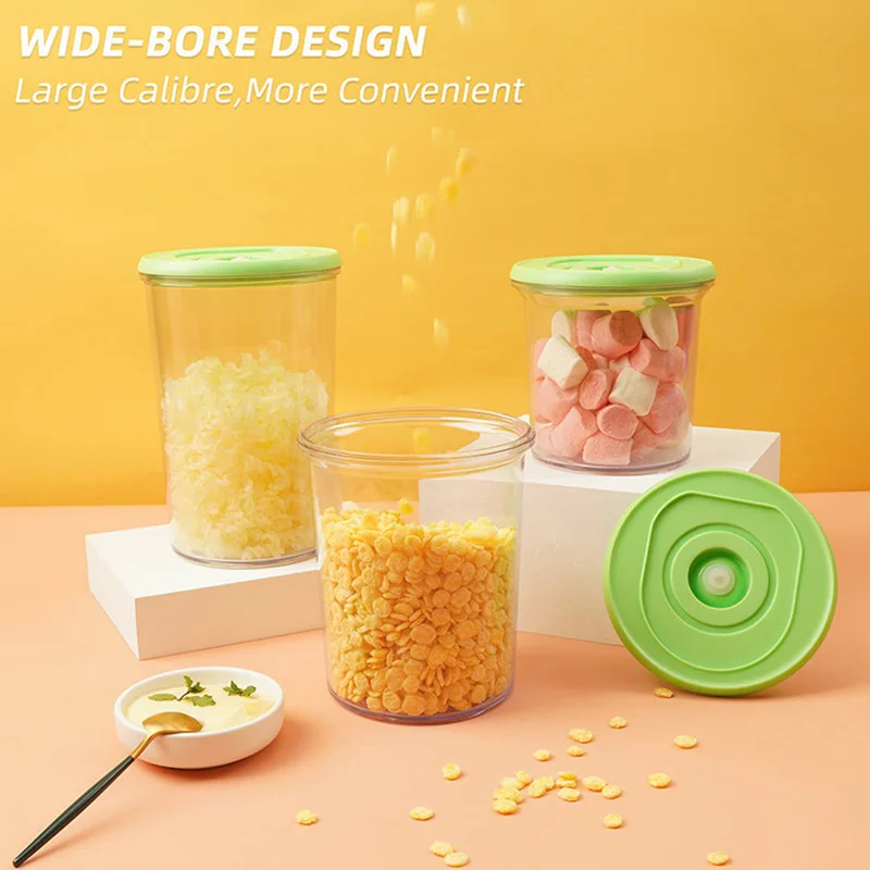 YUMYTH 가정용 진공 용기 세트, BPA 프리 밀폐 식품 보관 용기, 핸드 펌프 포함, 신선한 플라스틱 항아리 박스 T297