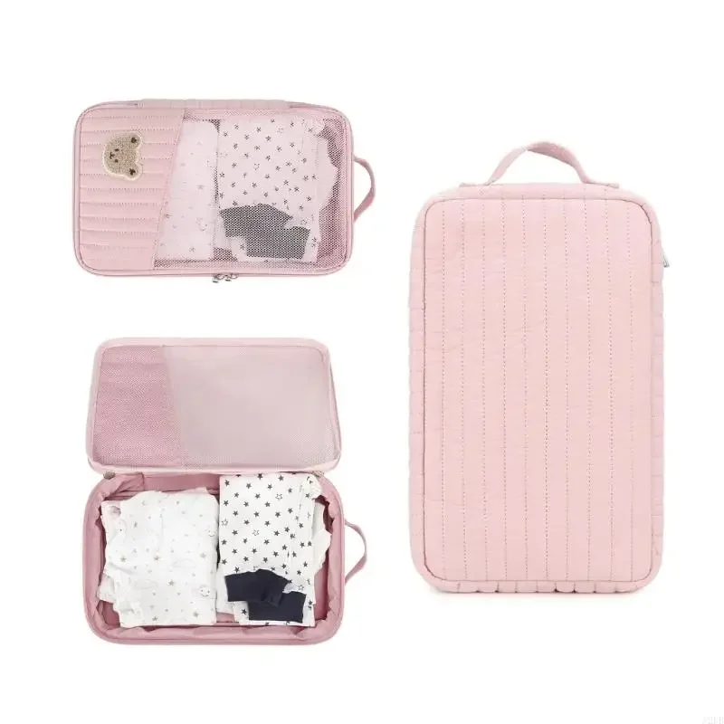 

Multi Compartment Baby Essential Soft Cotton Fabric Compact Design for Diapers Nappy Clothes and More 15UB