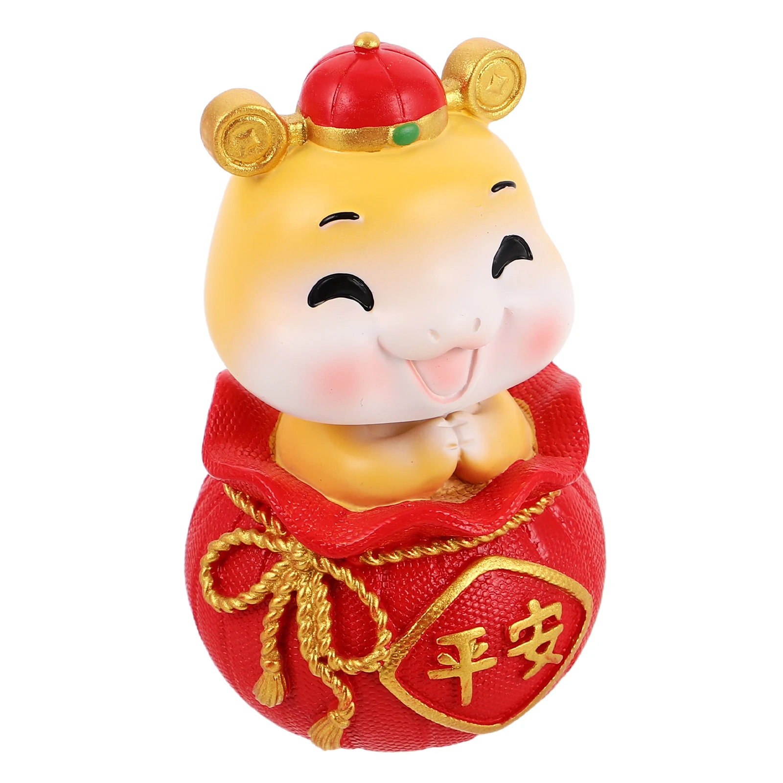 

Large Snake Zodiac Bobblehead Ornament Car Dashboard Decoration Cute Lunar New Year Lucky Resin Snake Figure Year