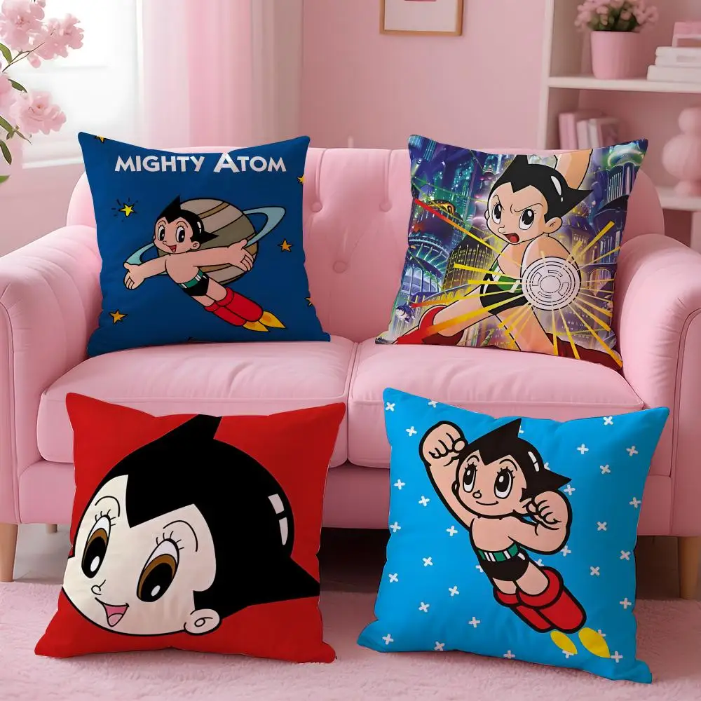cartoon Astro Boy Cushion Cover Cushion Cover Set 4Pcs 50x50 45x45 40x40 Pillowcase Decorative Sofa Home Decor