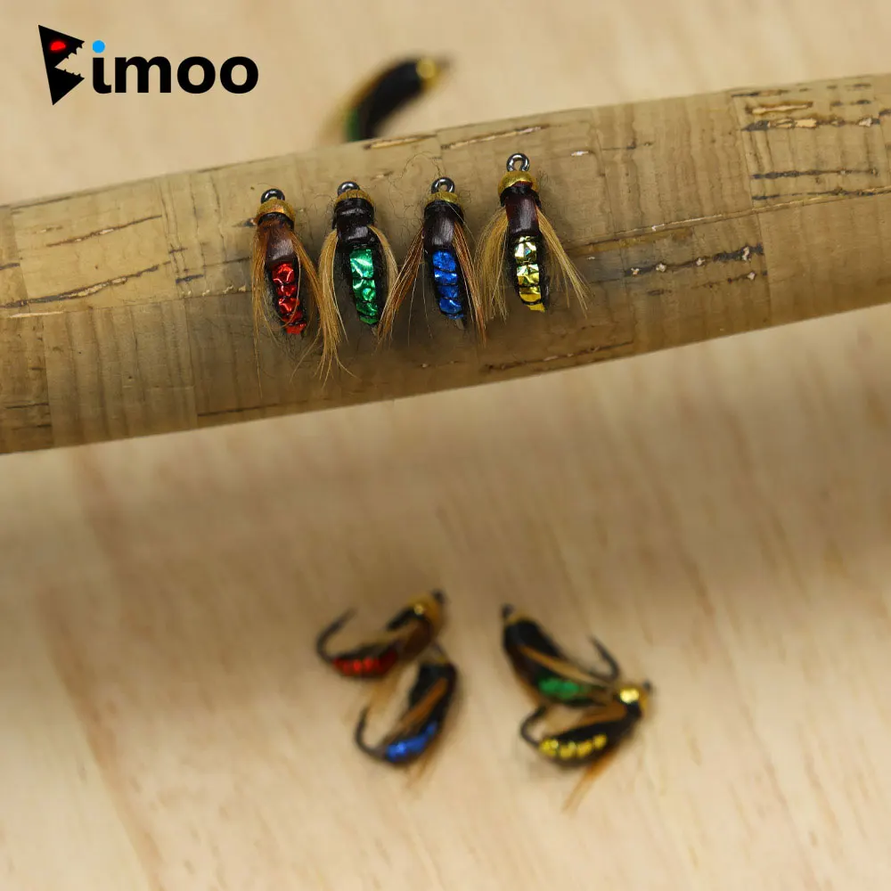Cabezal Scud Ninfa Latón Bimoo #8 – 8 uds trucha Grayling